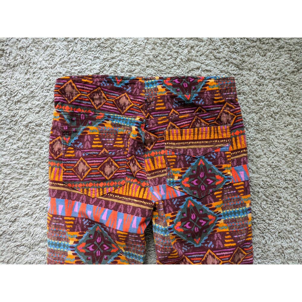 We The Free People Corduroy Flare Pants 30 Orange Tribal Western Pull On 70s - Picture 6 of 7